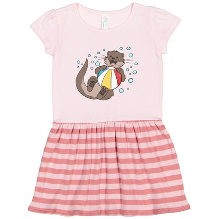

Inktastic Cute Otter with Beachball and Bubbles Gift Toddler Girl Dress