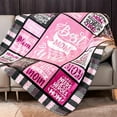 thumbnail image 4 of Mom Blanket Gift for Mom for Mothers Day from Daughter Mom Gift from Son - Best Mom Ever Pink Blanket for Sofa Bed-Birthday for Mother from Son Daughter 50''x60'', 4 of 5