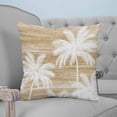 thumbnail image 4 of 24x24 Pillow Covers Set of 2, Summer Palm Trees Square Throw Pillow Covers for Couch/Sofa/Living Room, Tropical Beige Shabby Abstract Art Beach Decorative Soft Pillowcases for Couch Throw Pillows, 4 of 7
