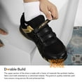 thumbnail image 3 of Hundred HBFS-3M045-1-5.0 Court Star Badminton Shoes for Kids - Black & Gold - Size 5 UK, 3 of 9