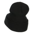 thumbnail image 2 of Girffin Emblem Embroidered Long Beanie - Black OSFM, 2 of 5