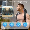 thumbnail image 2 of Cordless Neck Shoulder Massager with Heat, Shiatsu Back Massager for Pain Deep Tissue, 4D Kneading Massager for Neck Shoulder, Gifts for Mom/Dad, 2 of 8