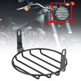 thumbnail image 4 of Motorcycle Round Grill Cover Mask For Cruiser Chopper Cafe Racer (6.5in), 4 of 5
