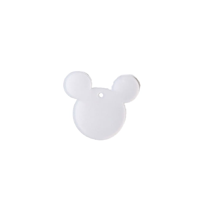 Billuyoard 30 piezas de acrílico transparente llavero colgantes forma geométrica disco corazón cuadrado DIY adorno colgante manualidades álbum de Artesanía Ratón Billuyoard HA070954-03