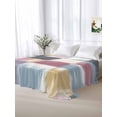 thumbnail image 5 of Abstract Colorful King Size Flat Sheet, Wrinkleproof & Fadeproof Cooling Flat Bed Sheet Only, Modern Geometric Grunge Art Ombre Breathable Soft Bedding Top Sheets 105 x 98 Inches, 5 of 8