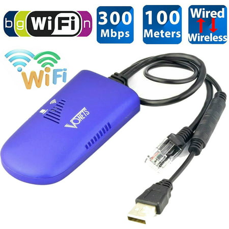 EEEkit Wireless Bridge Cable Convert RJ45 Ethernet Port to WiFi Dongle AP Vonets,300mbps Plug &