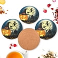 thumbnail image 6 of GZHJMY Pumpkin Round Coaster, 4 Pcs Heat Resistant Absorbent Drink Coaster for Kitchen Bar Cafe Decor, 6 of 7
