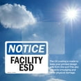 thumbnail image 6 of (2 Pack) Facility ESD OSHA Notice Sign 7 Inch X 5 Inch Vinyl Label Decal Sticker Weather Resistant, UV Protected for Workplace, Business, and Construction Site, Made in the USA, 6 of 7