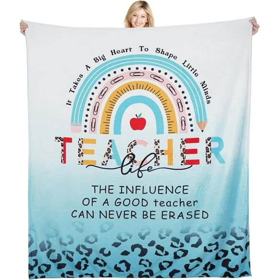 Teacher Gifts Teacher Blanket Teacher Appreciation Gifts for Teacher's Day, Graduation, Retirement, Thanksgiving, Christmas and Back to School, Teacher Blankets Throws 60"x50"
