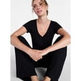 thumbnail image 5 of Joyspun Women’s Modal Blend Ribbed Henley Sleep Top, Sizes XS-3X, 5 of 6