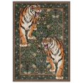 thumbnail image 6 of GENIMO 5'x7' Area Rug for Living Room, Machine Washable Non Slip Low Pile Rug for Bedroom Dining Room, Natural Animal Print, Forest Green, 6 of 6