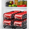 thumbnail image 3 of CANYAVE Soda Can Organizer Storage Rack, 2 Pack Stackable Beverage Soda Can Dispenser Organizer Holder for Refrigerator, Cabinet, Pantry (Black), 3 of 8