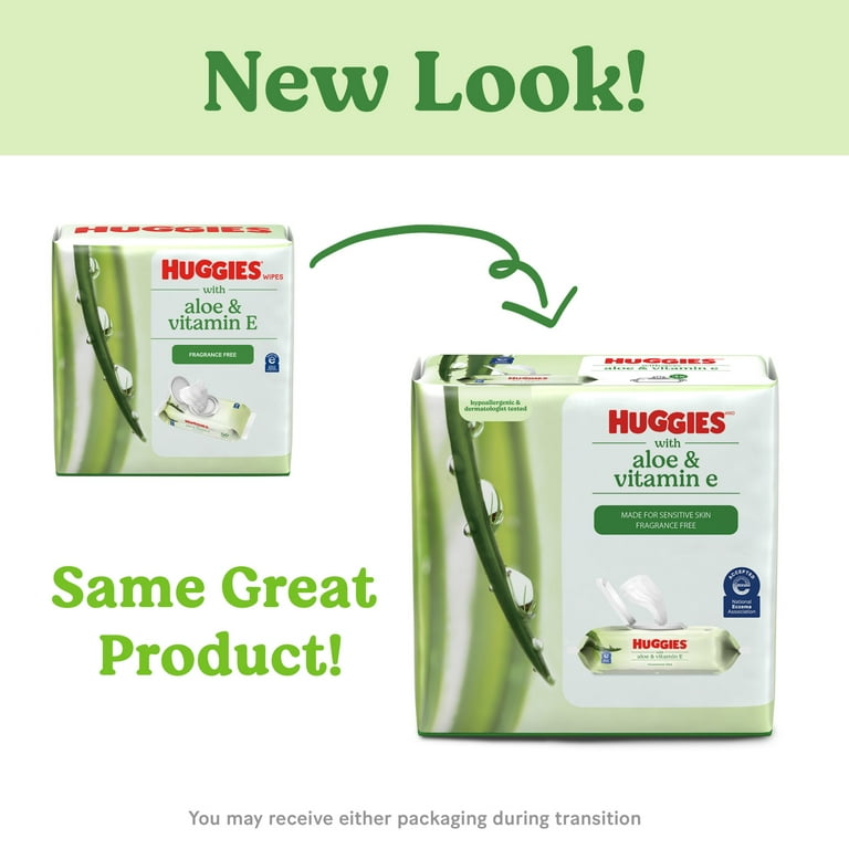 Huggies Natural Care Sensitive Body Wipes, Aloe & Vitamin E