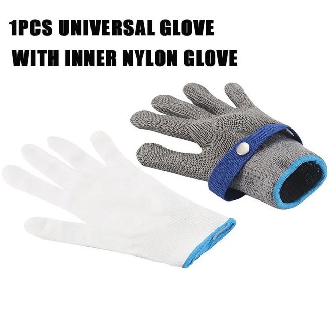 Gant Résistant aux Coupures en Acier Inoxydable Gants de Sécurité de Travail en Maille Métallique Anti-Coupure