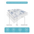 thumbnail image 5 of Quilts Queen Size, Blue White Spring Floral Soft Comforter Bedding Set for Bed, Summer Botanical Birds Lightweight Quilted Bedspread with Pillow Cover(2 Pieces) for All Season, 90x96 Inch, 5 of 6