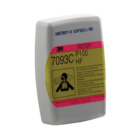 3M Hydrogen Flouride Cartridge For 6000, 7500 Series And 7800 Series Air Purifying Respirator (APR) With P100 Filter, Nuisance Level Organic Vapor And Acid Gas Relief
