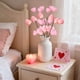 thumbnail image 5 of Ramo de ramitas artificiales para San Valentín | Ramo de bayas de plástico rojo y rosa con forma de corazón de 35 cm | Jarrón de escritorio reutilizable y duradero | Adorno para bodas, fiestas,, 5 of 6