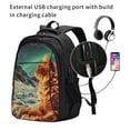 thumbnail image 2 of Balery Space Adventurer Cat Mochila con carga USB para hombre y mujer - Mochila impermeable y antirrobo para laptop con puerto USB para viajes, trabajo, 2 of 7