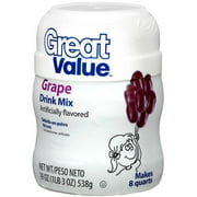 Great Value Grape Drink Mix, 19 Oz.