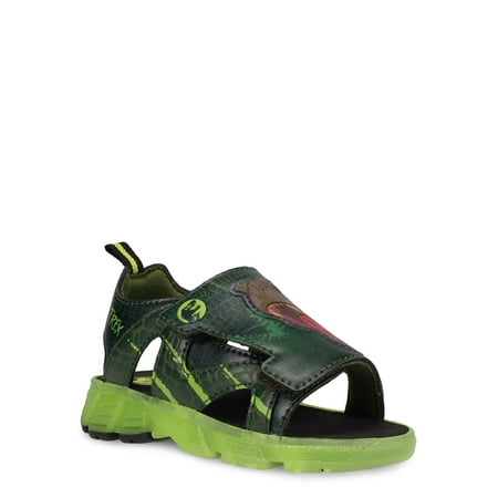 

Jurassic World Toddler Boys License Lighted Casual Green Sandal Sizes 7-12