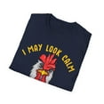 thumbnail image 5 of Hen Look Calm Novelty Apparel Pecked You 3 Times Unisex Softstyle T-Shirt, 5 of 7
