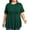 04-Dark Green, variant on Womens Short Sleeve Casual Loose Fit Flare Swing Tunic Tops Round Neck Jersey Plit Side T-Shirt Plus Size Black 4XL