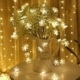 thumbnail image 3 of Led String Lights Snowflake Christmas Tree Xmas Party Battery Powered Fairy Light Decor (Warm White, 5M 50Leds), 3 of 10