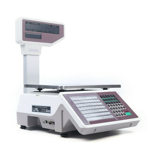 Price Computing Scale with Thermal Label Printer Up to 66lb Weighing Range  Pole Display Scale for Supermarket (with Mobile APP) Electronic Weight ...