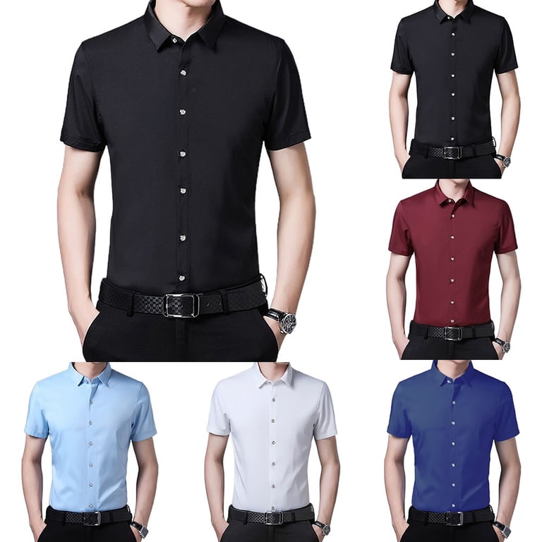 mens formal short sleeve shirts