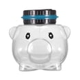 thumbnail image 1 of TIELUTT Intelligent Recognition Prompt Bank Mony Saving Jar with LCD Digital Counter for Kids Jailbreak Bank Pig Bank Glass Small Safes for Kids Miniature Locker Bank Bulk, 1 of 8