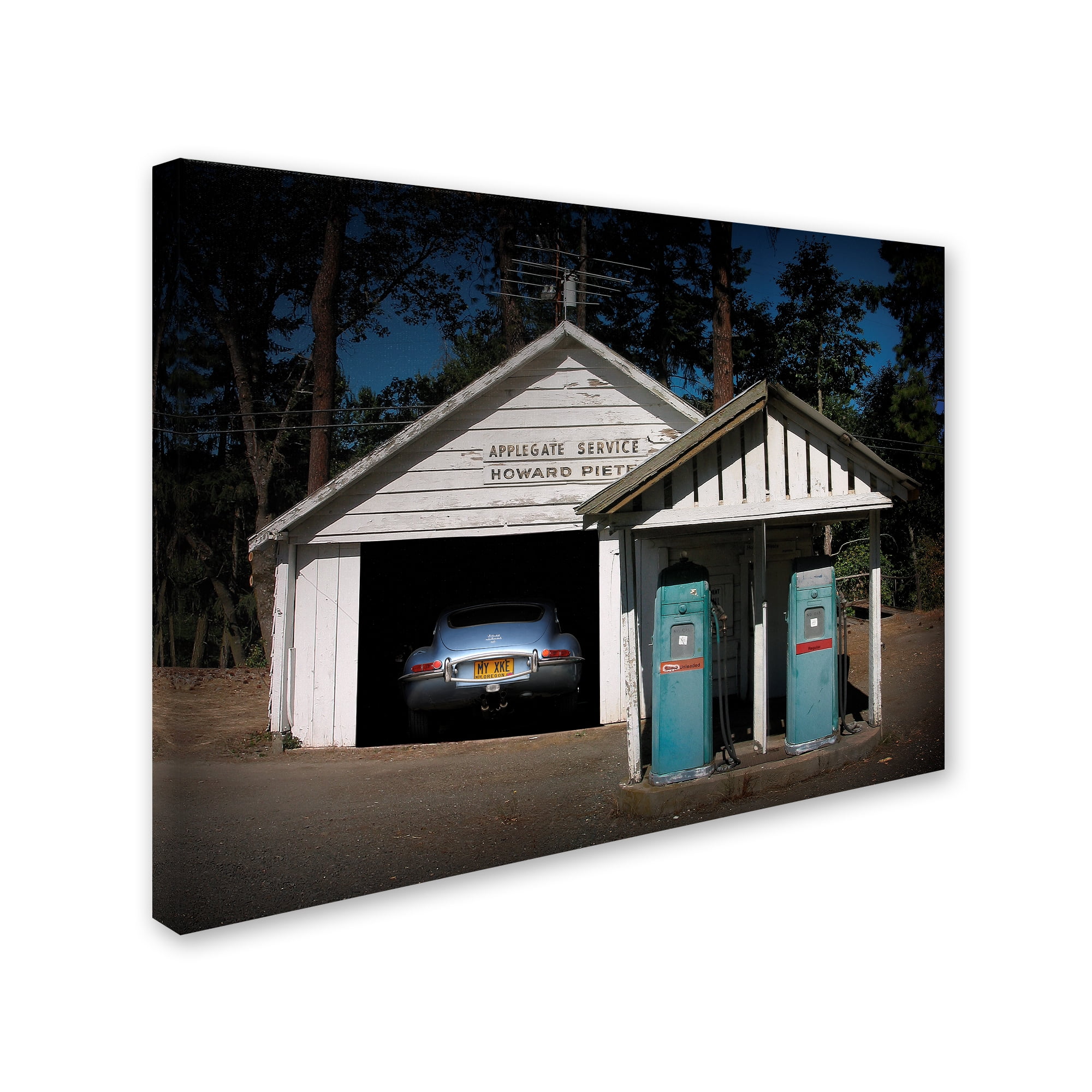 Trademark Fine Art 'Gas Pump Find Jaguar' Canvas Art by Joe Felzman Photography
