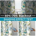 thumbnail image 6 of DriftAway Layla Classic America Style Floral Leaves Room Darkening Window Curtain Grommet 2 Panels 52 Inch by 84 Inch Teal Gray, 6 of 6