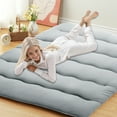 thumbnail image 4 of Japanese Futon Floor Mattress, 3 '' Thicken Futon, Portable & Foldable Tatami Mat for Camping Dormitory Yoga Sleep Nap Meditation, 4 of 7