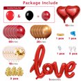 thumbnail image 2 of MMTX Red Gold Balloon Garland, Burgundy Ruby Red Balloon, Metallic Gold Balloons, XXL Love Balloon, Palm Leaves, Confetti Balloons for Wedding Valentine's Day Anniversary Party Decoration, 2 of 9