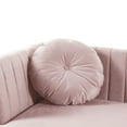 thumbnail image 2 of Contemporary Home Living 85.5" Chloe Pink Velvet Sectional Sofa Chaise with USB Charging Port, 2 of 5