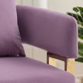 thumbnail image 5 of Modern Decorative Chair, Living Room Side Chair with Gold Metal Legs, No Wheels, Suitable for Dressing Area, Reception Room, Office, Teddy Fleece Upholstered Metal Foot Sofas, 2 PCS, Lilac, 5 of 9
