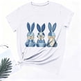 thumbnail image 6 of Lorytime Womens Tshirts Easter Crew Neck Shirt Short Sleeve Casual Trendy Tops Bunny Loose Basic Outfit Clothes, 6 of 6