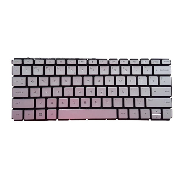 de repuesto con diseño . UU. plateado con retroiluminación en inglés para Envy 13-D000 13-D040WM 13-D010NR 13-D023CL Reemplazo jinwen teclado del ordenador portátil
