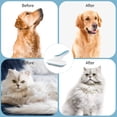thumbnail image 4 of Cepillo autolimpiante para el cuidado de perros y gatos, peine para eliminar el pelo suelto y el subpelo muerto, para pelo corto y largo, puntas redondeadas (azul)., 4 of 5