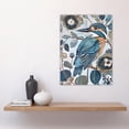 thumbnail image 4 of Artery8 Kingfisher Bird Wildflowers Artwork Blue Floral Living Room Large Wall Art Poster Print Thick Paper 18X24 Inch, 4 of 5