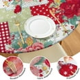 thumbnail image 4 of Pioneer Flower Floral Print Pattern Round Fitted Tablecloth with Elastic Edge,Dining Table Cover Waterproof,Outdoor Round Tablecloth for Camping,Dining,Indoor and Outdoor, 4 of 7