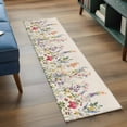 thumbnail image 4 of Runner Rug 2 x 6 Ft, Watercolor Wildflowers Washable Non-Slip Floor Mat for Kitchen Hallway/Entryway, Farmhouse Botanical Flowers Herbs Long Kitchen Runner Area Rugs for Living Room, Low-Profile, 4 of 7