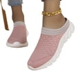thumbnail image 5 of Women's mesh Breathable Soft Sole Mules Fashion Knitted Backless Slip on Lightweight Walking Shoes Casual Comfortable Outdoor Sports Wedge Mule, 5 of 6