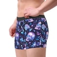 thumbnail image 2 of Sikiie Blue Skull Crystal Print Men's Boxer Briefs, Elastic Waistband Boxer Briefs Leggings-X-Large, 2 of 5
