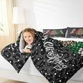 thumbnail image 5 of Homewish Merry Christmas Queen Comforter Set,Cheetah Pattern Bedding Sets,Colorful Xmas Tree Bedding Comforter Set For Boys Kids,Microfiber Bedroom Decor,3pcs, 5 of 9