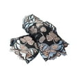 thumbnail image 3 of Guantes sin dedos para mujer, manoplas, guantes para el sol, puños, accesorios, mangas florales Azul claro, 3 of 9