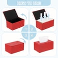 thumbnail image 4 of Cubierta de caja de pañ tissues con fondo magnético, soporte rectangular para mesa de baño (Rojo, 7.9"x4.7"x3.7"), 4 of 7