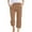 Coffee, variant on SwiftWear Casual Straight-Leg Capri Pants for Women - Cotton Blend Drawstring Waist Capris with Pockets, Relaxed Fit S-3XL