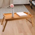 thumbnail image 4 of Mesa de Cama Plegable Mini Mesa Bandeja de Cama de Madera Bandeja de Cama de Servicio, 4 of 10