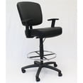 thumbnail image 1 of Scranton & Co Tabouret de Dessin Pivotant Moderne en Similicuir Noir, 1 of 6